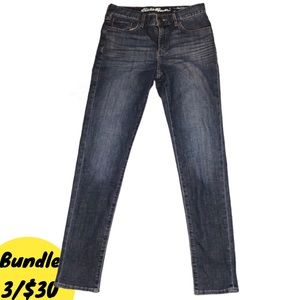 Eddie Bower Boyfriend Slim Blue Denim Jeans Stretch Jeans 99% Cotton Designer